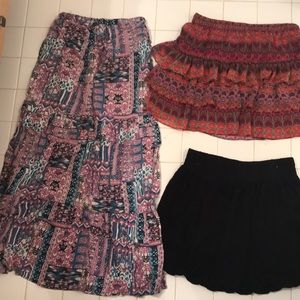 Elastic waist skirts